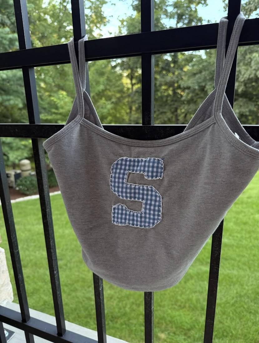 S gingham tank
