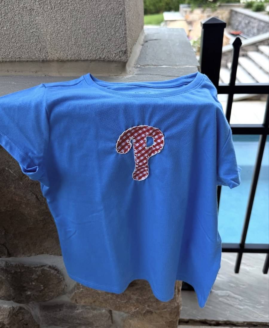 Phillies P blue tee